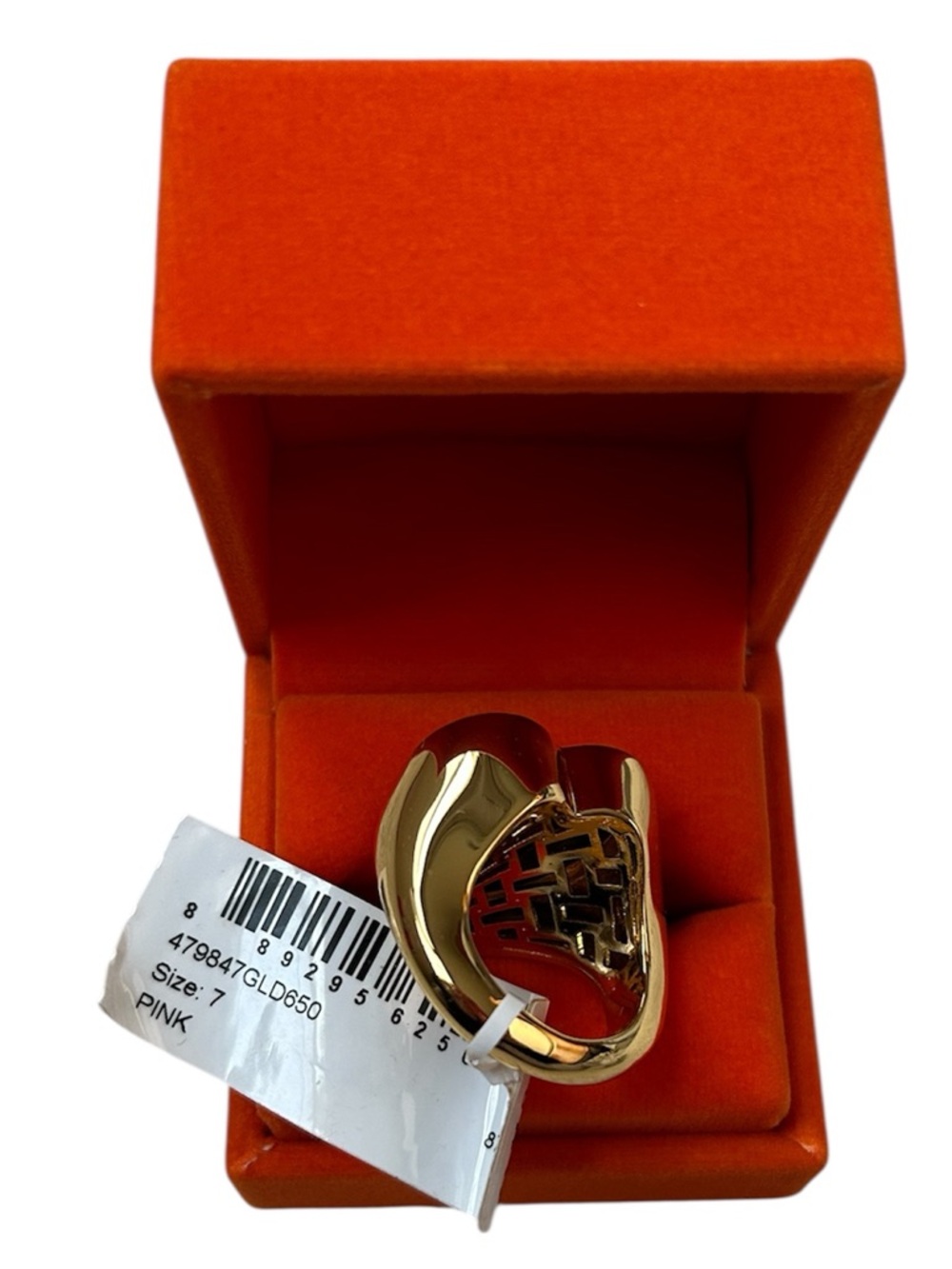 Kurt Geiger London Heart Halo Cocktail Ring NWT Size 7 - Picture 4 of 4